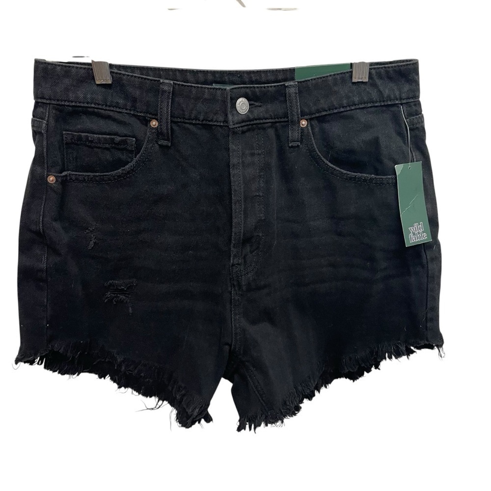Wild Fable highest rise shorts black distressed grunge women’s 10 New w/tags